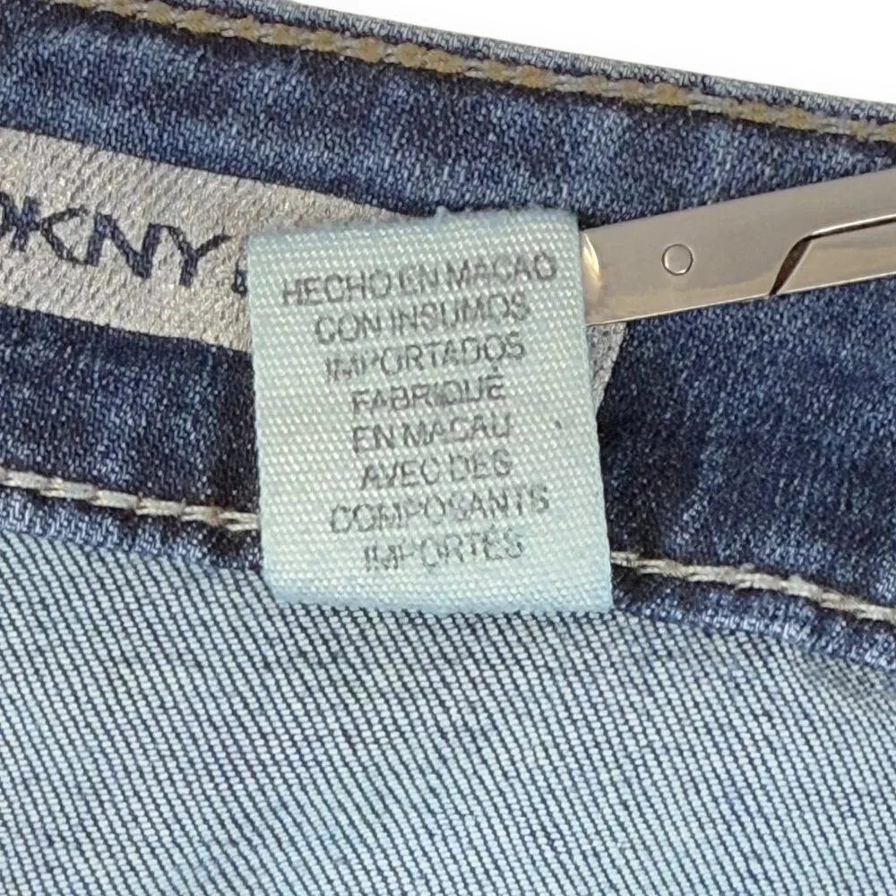 DKNY Jeans Soho Skinny Womens Size 8 Blue Medium Wash Mid-Rise Stretch Denim_11